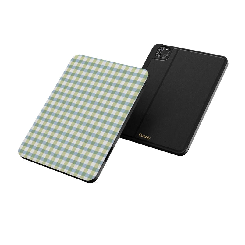 Pastel Picnic | Blue & Green Gingham iPad Case