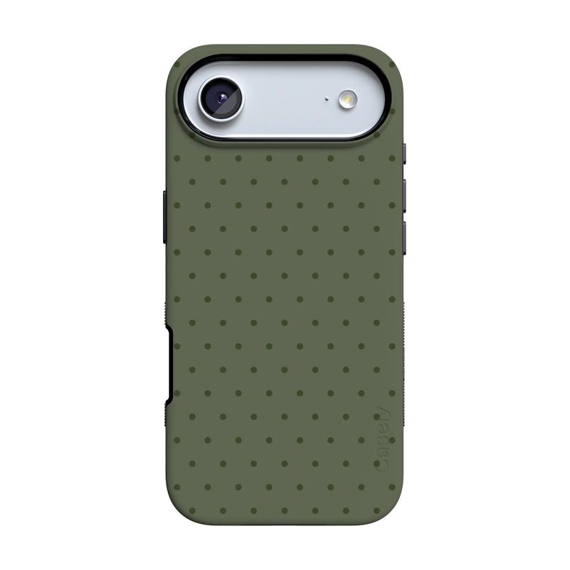 On the Dot | Olive Green Polka Dot Case - iPhone 17 Air