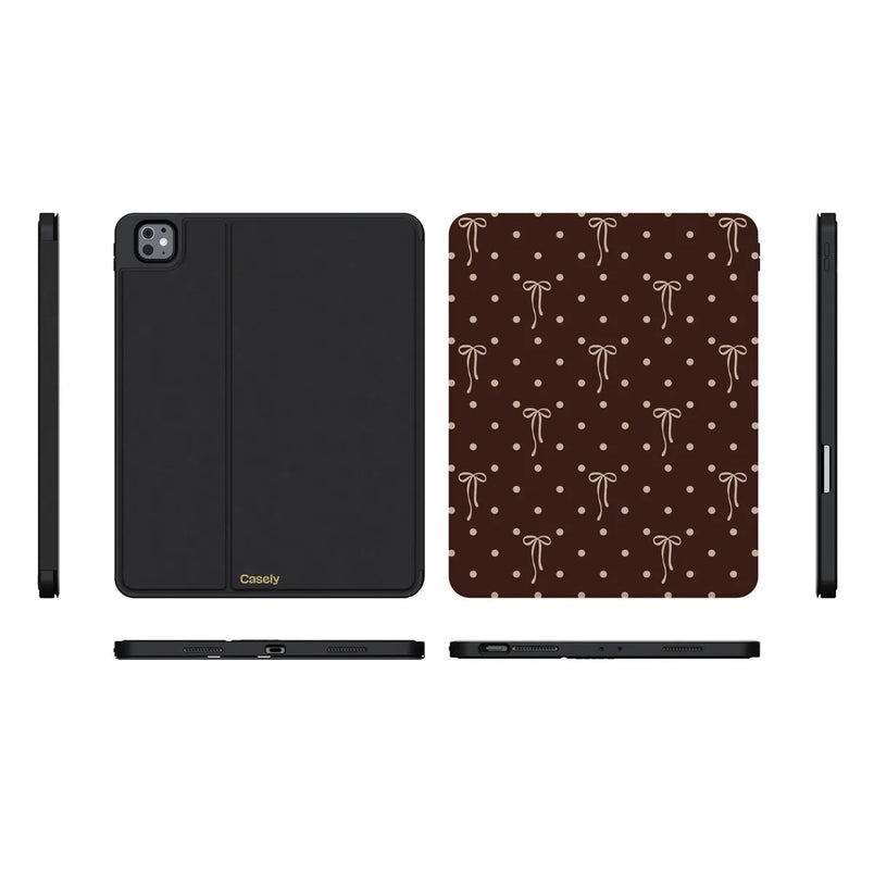 Teddy Bows | Brown Polka Dot iPad Case