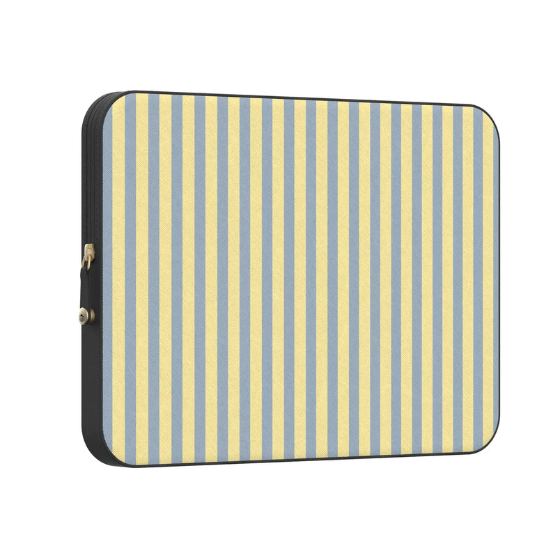 Coastline Stripes | Blue & Yellow Laptop Case