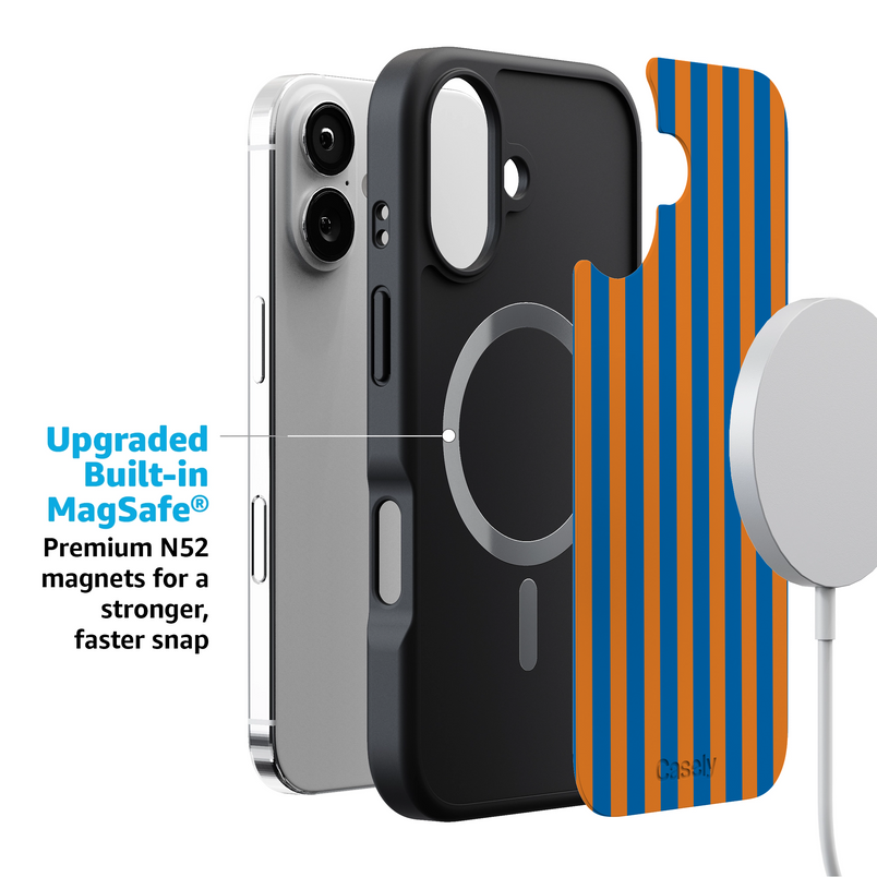 Go New York | Blue & Orange Stripes Case