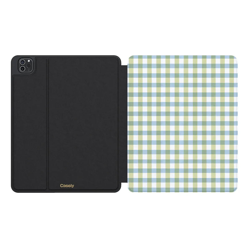 Pastel Picnic | Blue & Green Gingham iPad Case