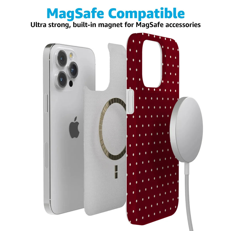 On the Dot | Maroon Polka Dot Case