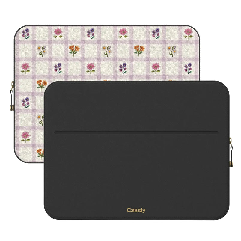 Meadow Check | Floral Gingham Laptop Case