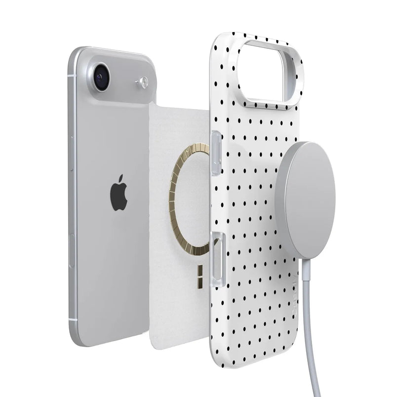 On the Dot | White Polka Dot Case