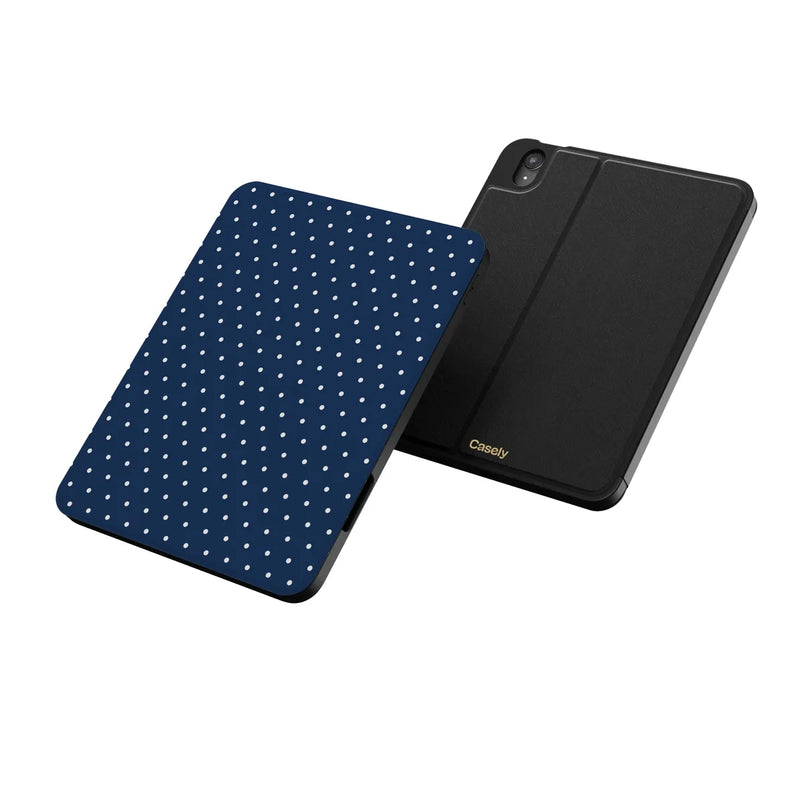 On the Dot | Navy Polka Dot iPad Case