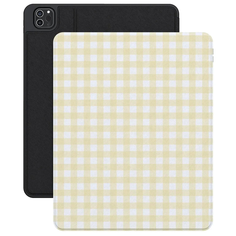 Pastel Picnic | Yellow Gingham iPad Case