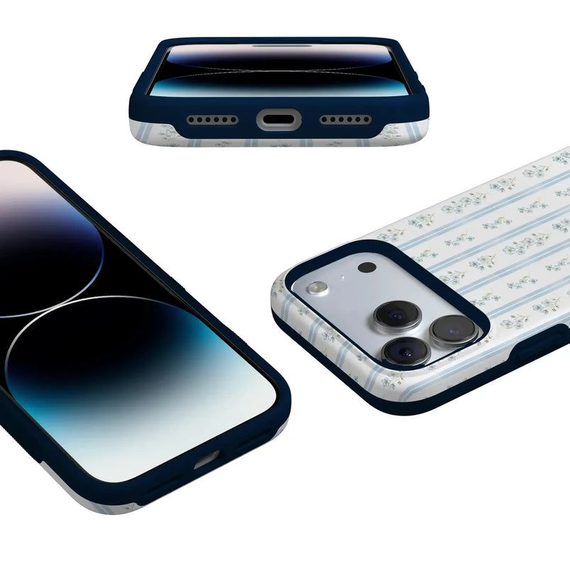 Cottage Stripe | Blue Floral Case