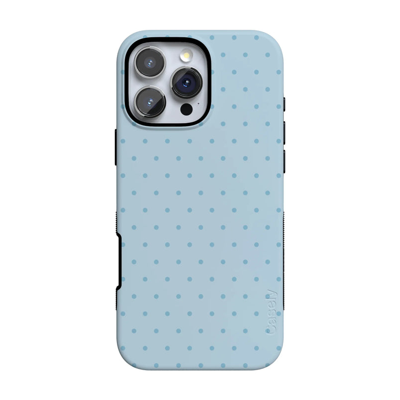 On the Dot | Blue Monochrome Polka Dot Case - iPhone 16 Pro