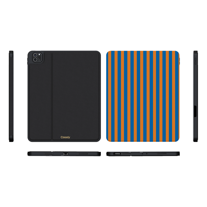 Go New York | Blue & Orange Stripes iPad Case