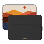 Opposites Attract | Day & Night Colorblock Mountains Laptop Case