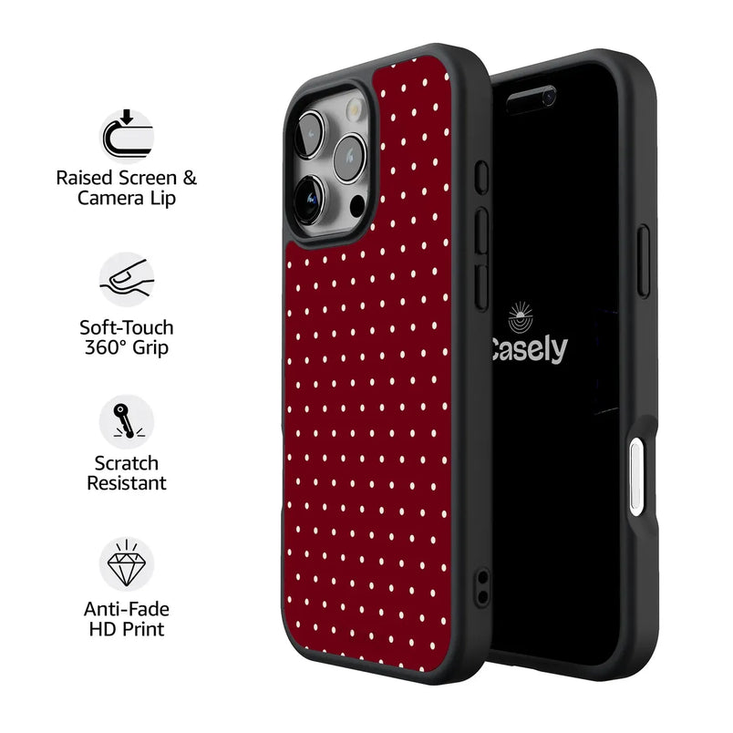 On the Dot | Maroon Polka Dot Case