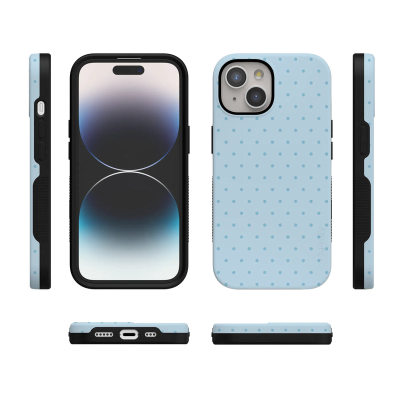 On the Dot | Blue Monochrome Polka Dot Case