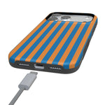 Go New York | Blue & Orange Stripes Case