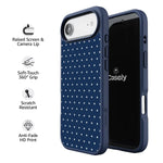On the Dot | Navy Polka Dot Case