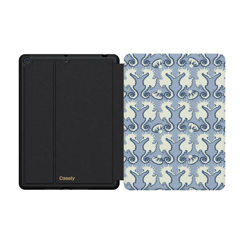 Seahorse Drift | Coastal Blues iPad Case