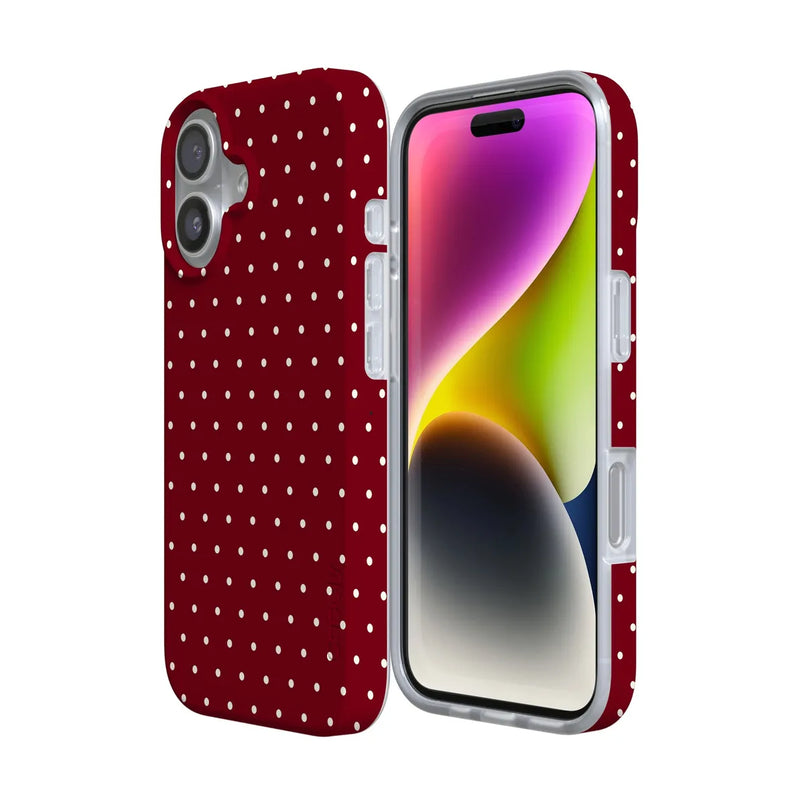 On the Dot | Maroon Polka Dot Case