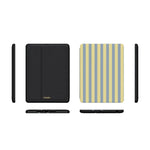 Coastline Stripes | Blue & Yellow iPad Case