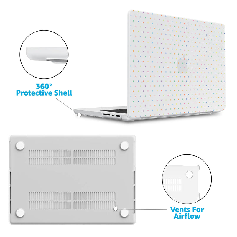 On the Dot | Rainbow Polka Dot Laptop Shell