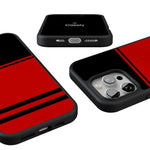Storm Warning | Black & Red Stripes Case