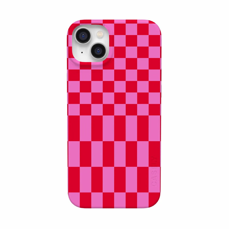 Vibe Check | Pink Checkerboard Case