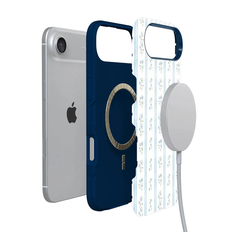 Cottage Stripe | Blue Floral Case