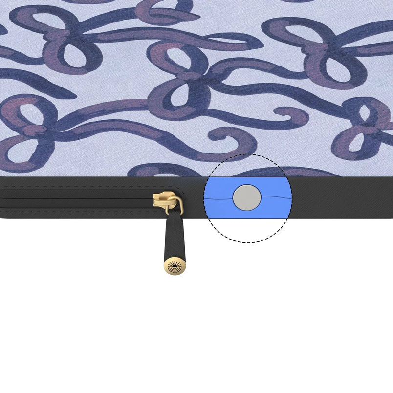 Love Me Knot | Blue Bow Laptop Case