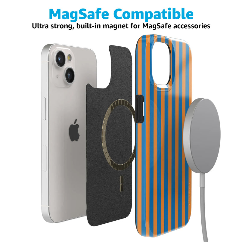 Go New York | Blue & Orange Stripes Case