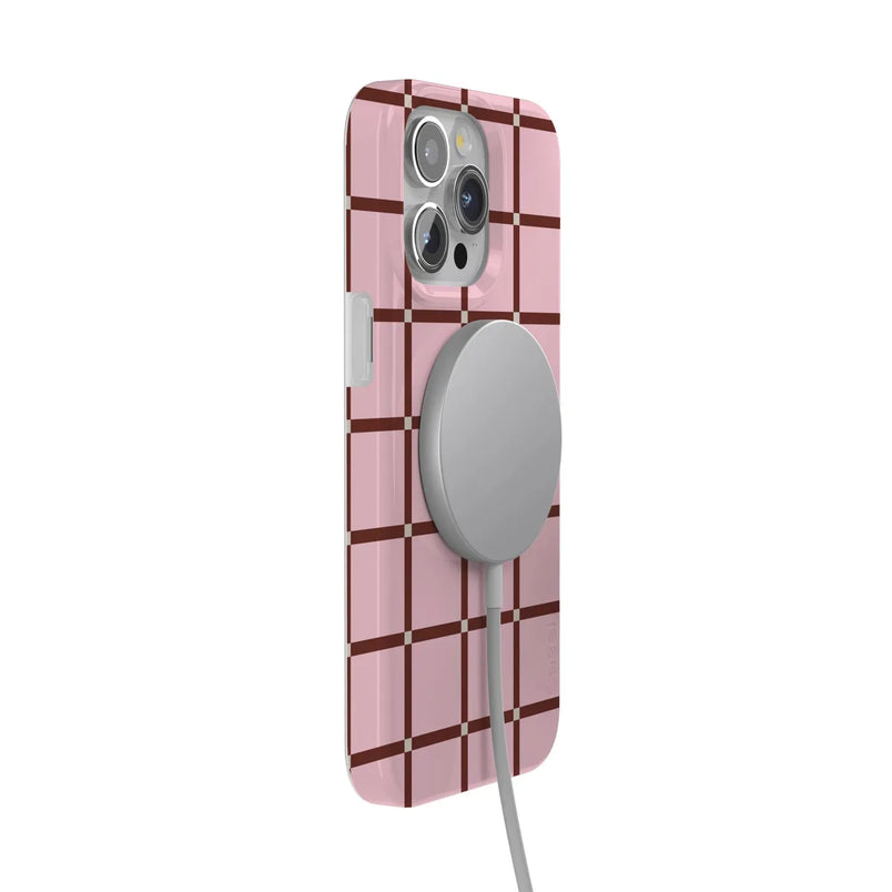 Uptown Gridlock | Pink Checkerboard Case