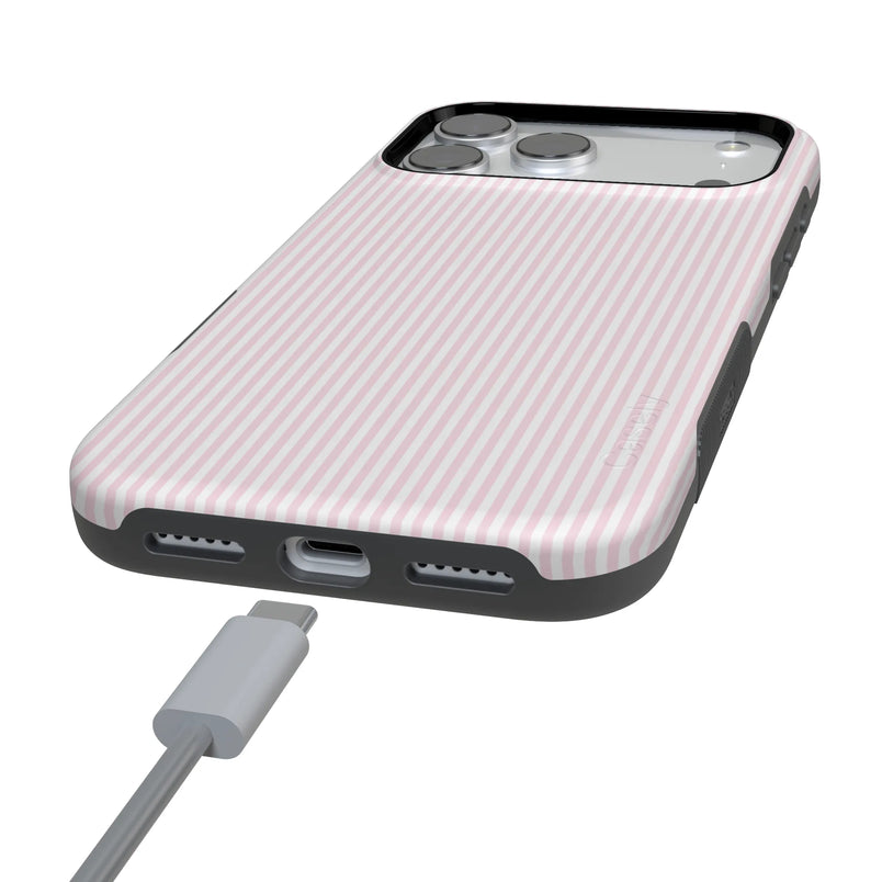 Stripes and the City | Light Pink Pinstripe Case