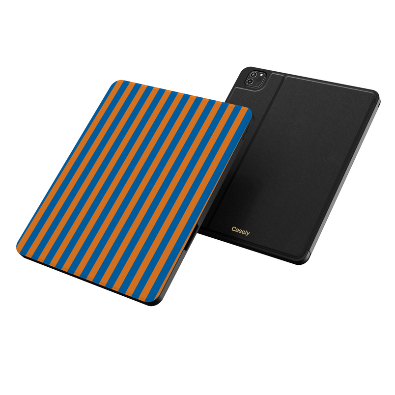 Go New York | Blue & Orange Stripes iPad Case
