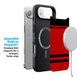 Storm Warning | Black & Red Stripes Case