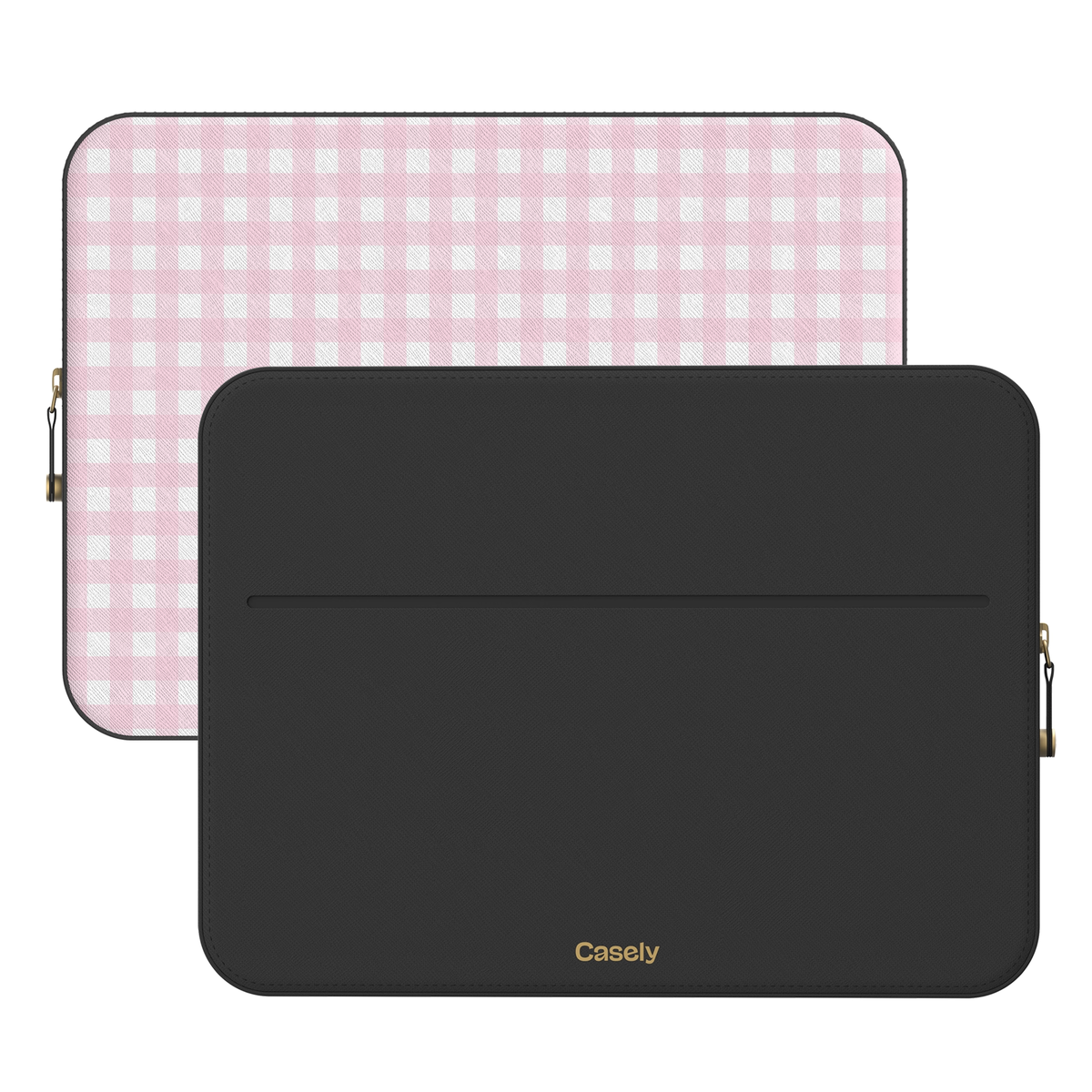 Pink Plaid Sunday Best Laptop Case - Thumbnail 4