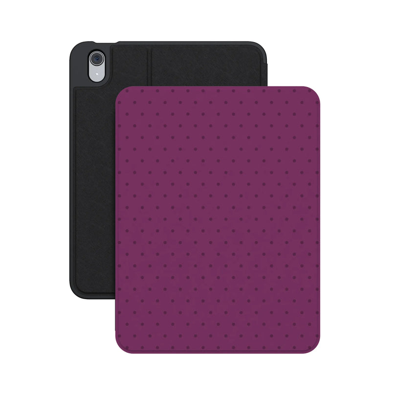 On the Dot | Plum Polka Dot iPad Case - iPad 10.9" (10th Gen / A16)