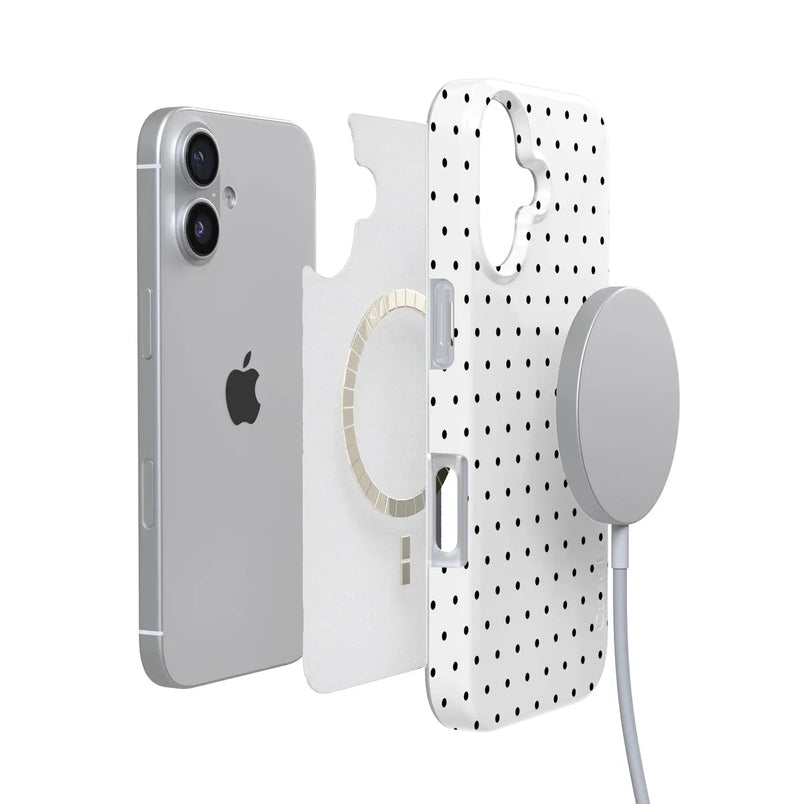 On the Dot | White Polka Dot Case
