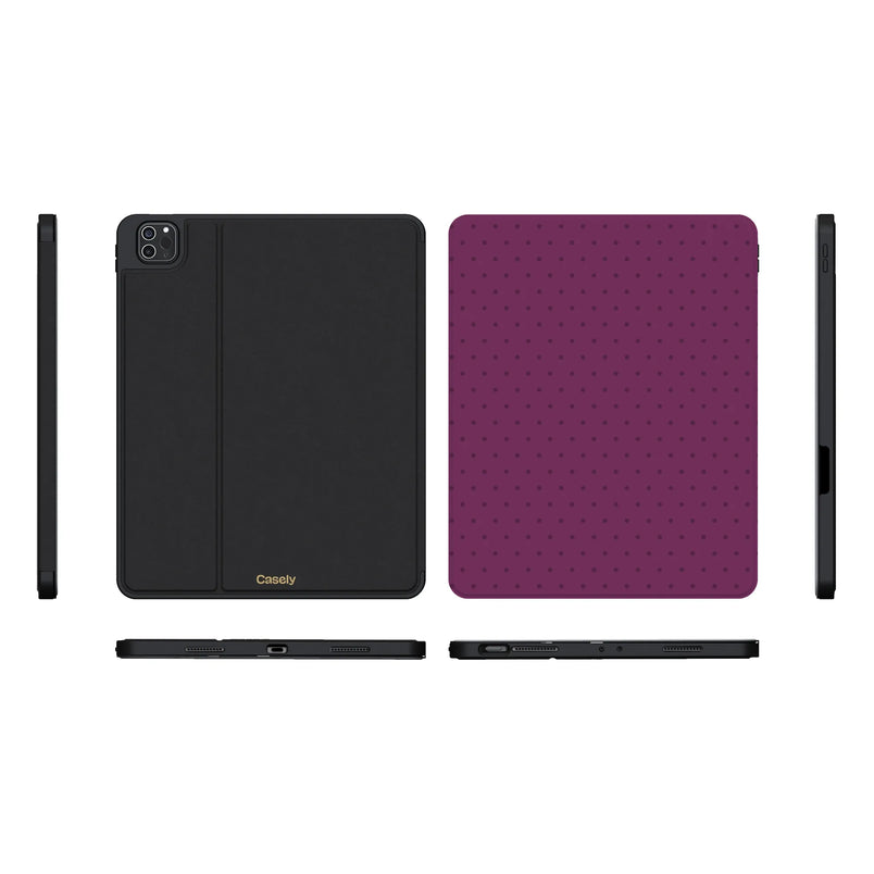 On the Dot | Plum Polka Dot iPad Case