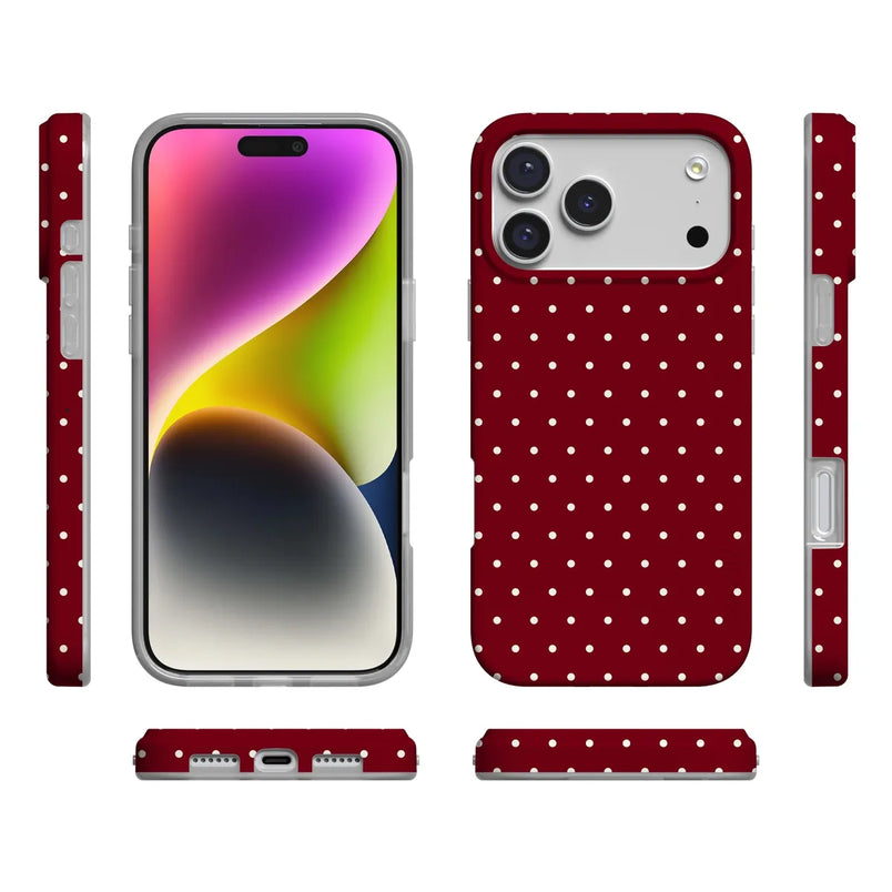 On the Dot | Maroon Polka Dot Case