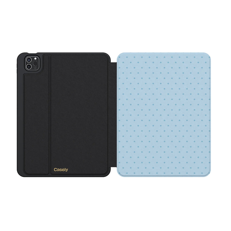 On the Dot | Blue Monochrome Polka Dot iPad Case