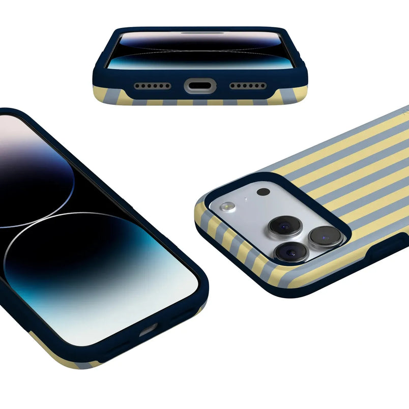 Coastline Stripes | Blue & Yellow Case