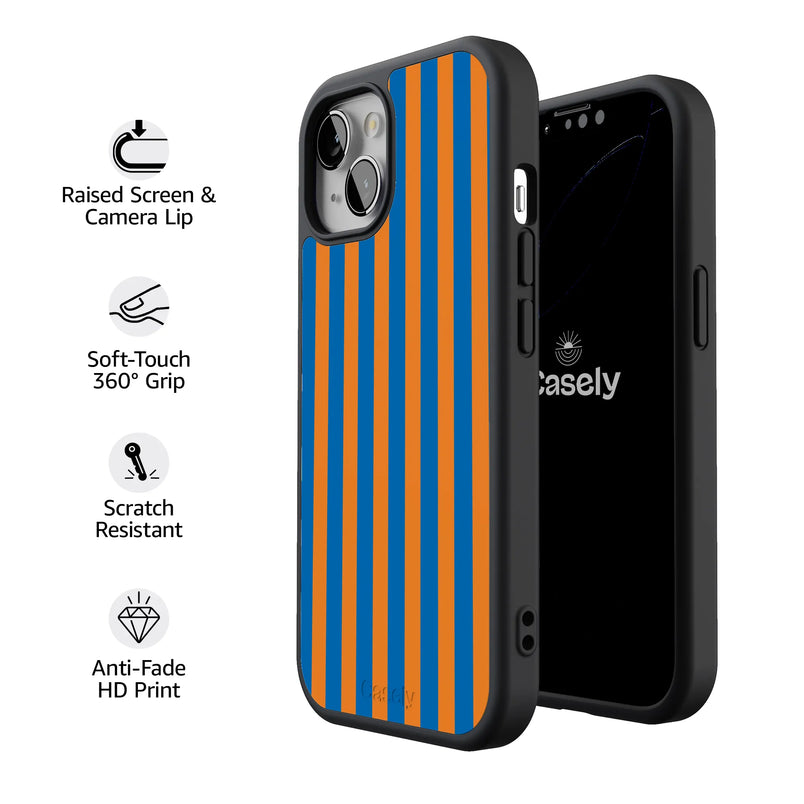 Go New York | Blue & Orange Stripes Case