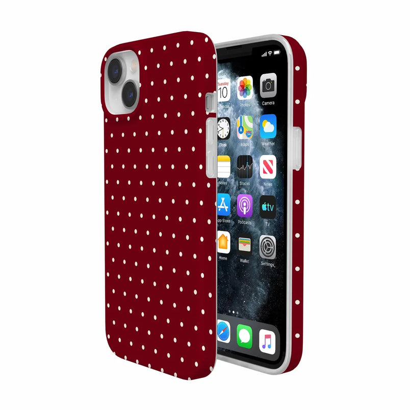 On the Dot | Maroon Polka Dot Case
