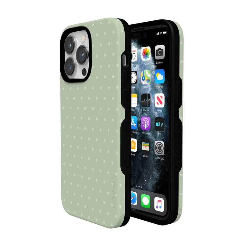 On the Dot | Green Polka Dot Case