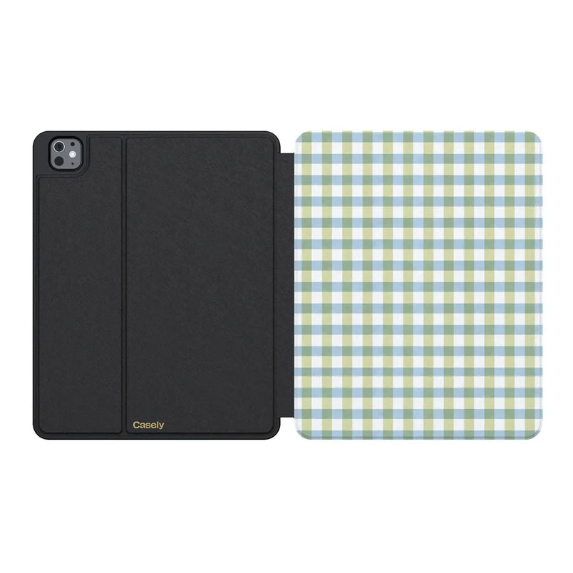 Pastel Picnic | Blue & Green Gingham iPad Case