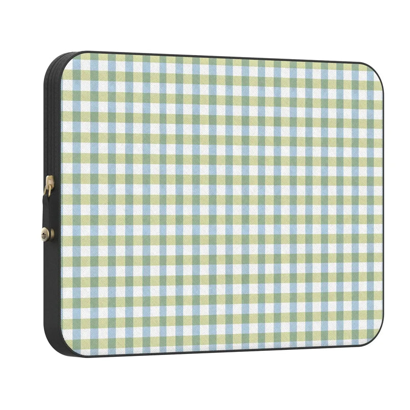 Pastel Picnic | Blue & Green Gingham Laptop Case