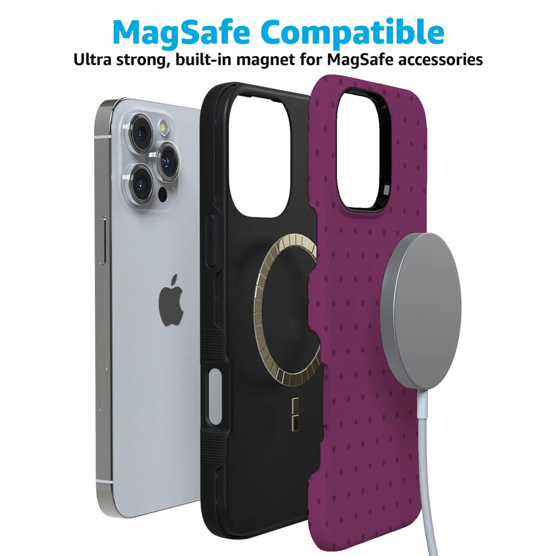 On the Dot | Plum Polka Dot Case