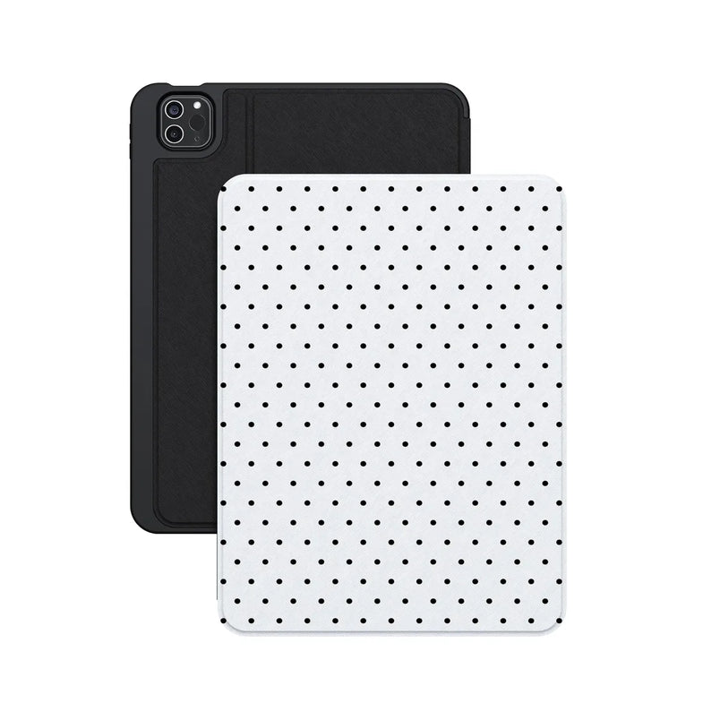 On the Dot | White Polka Dot iPad Case