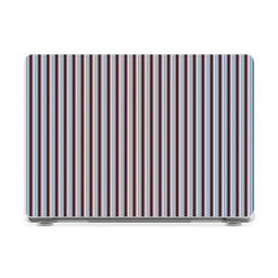 Bistro Stripes | Blue & Maroon Laptop Shell