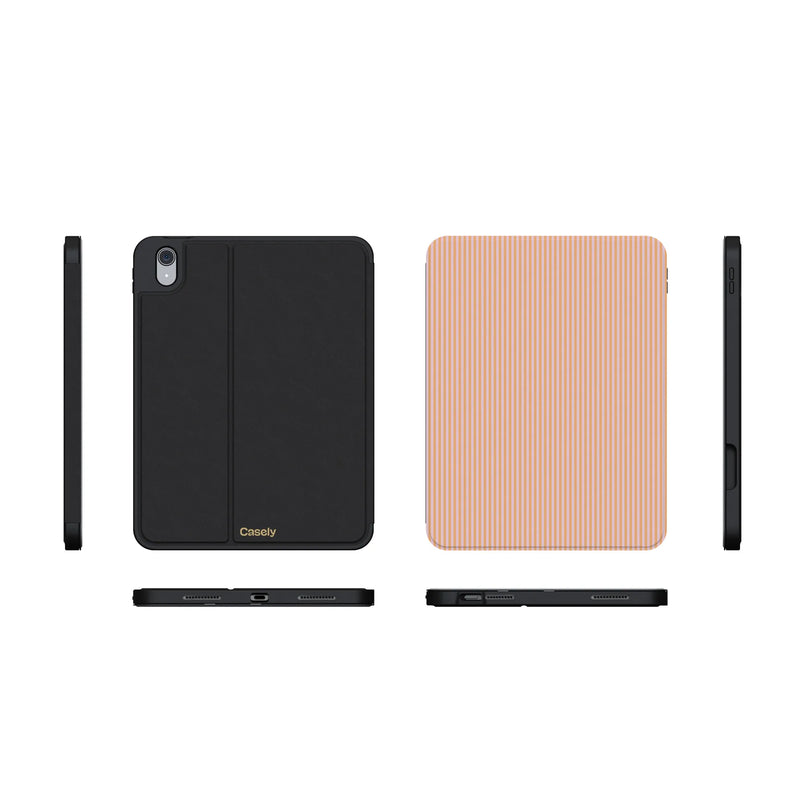 Stripes and the City | Orange & Pink Pinstripe iPad Case