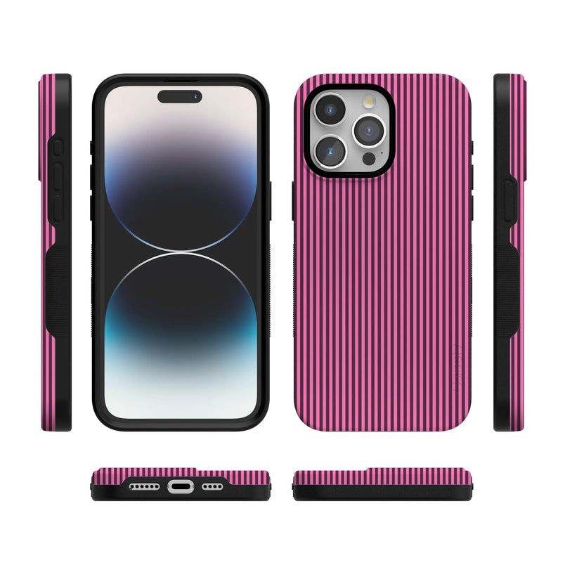 Stripes and the City | Pink & Purple Pinstripe Case