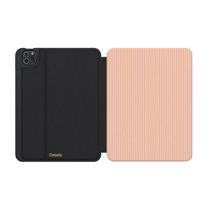 Stripes and the City | Orange & Pink Pinstripe iPad Case